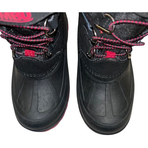 Khombu Black & Red Kids Winter Snow Boots Size 13 - Picture 6 of 11